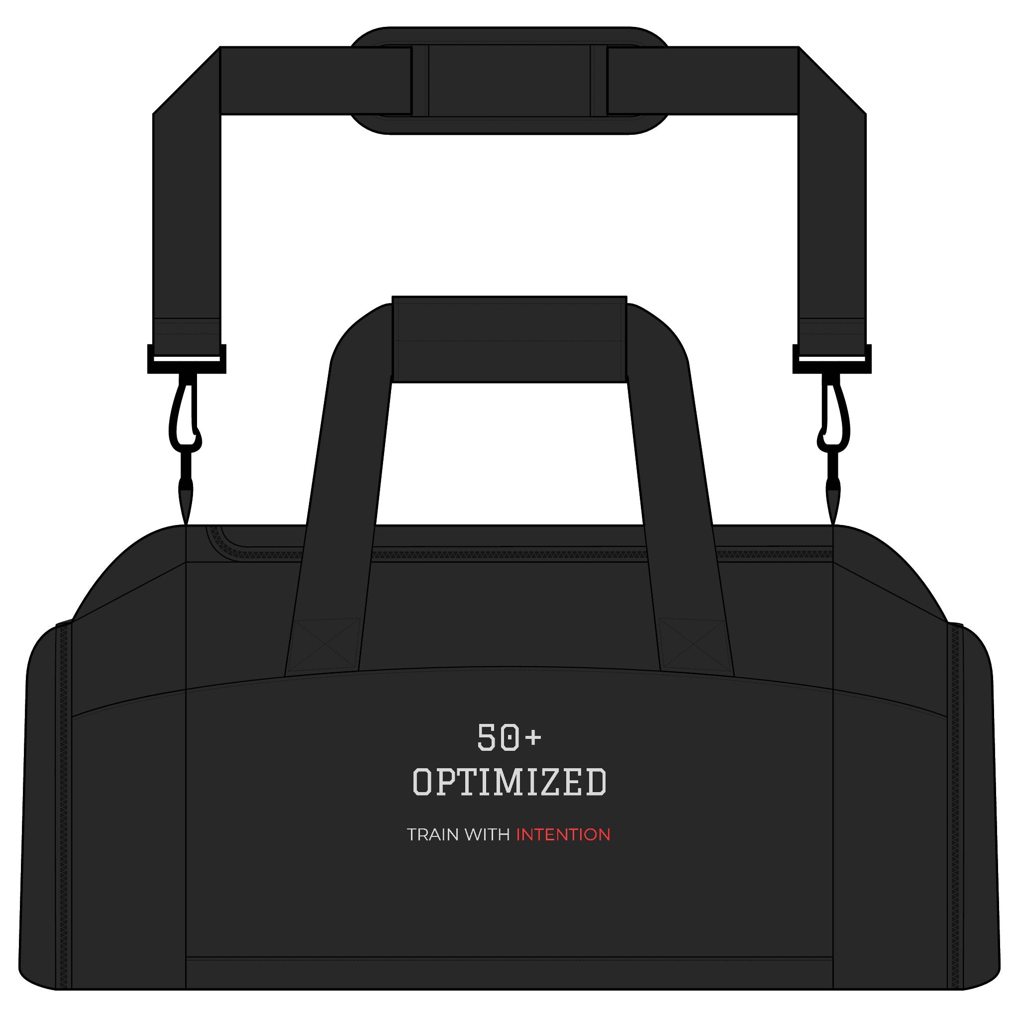50+ Optimized “Train With Intention” Duffel