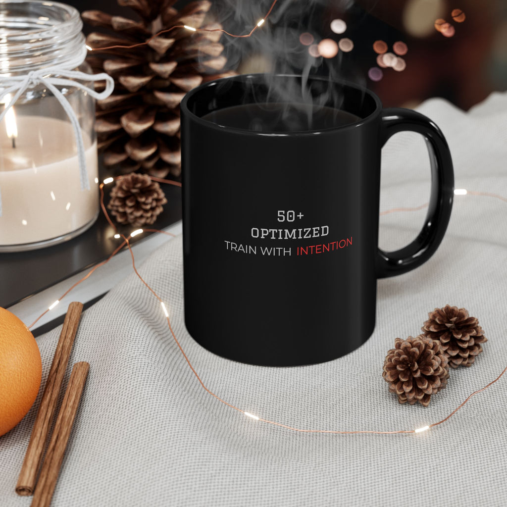 Black Mug (11oz, 15oz) "Train With Intention"