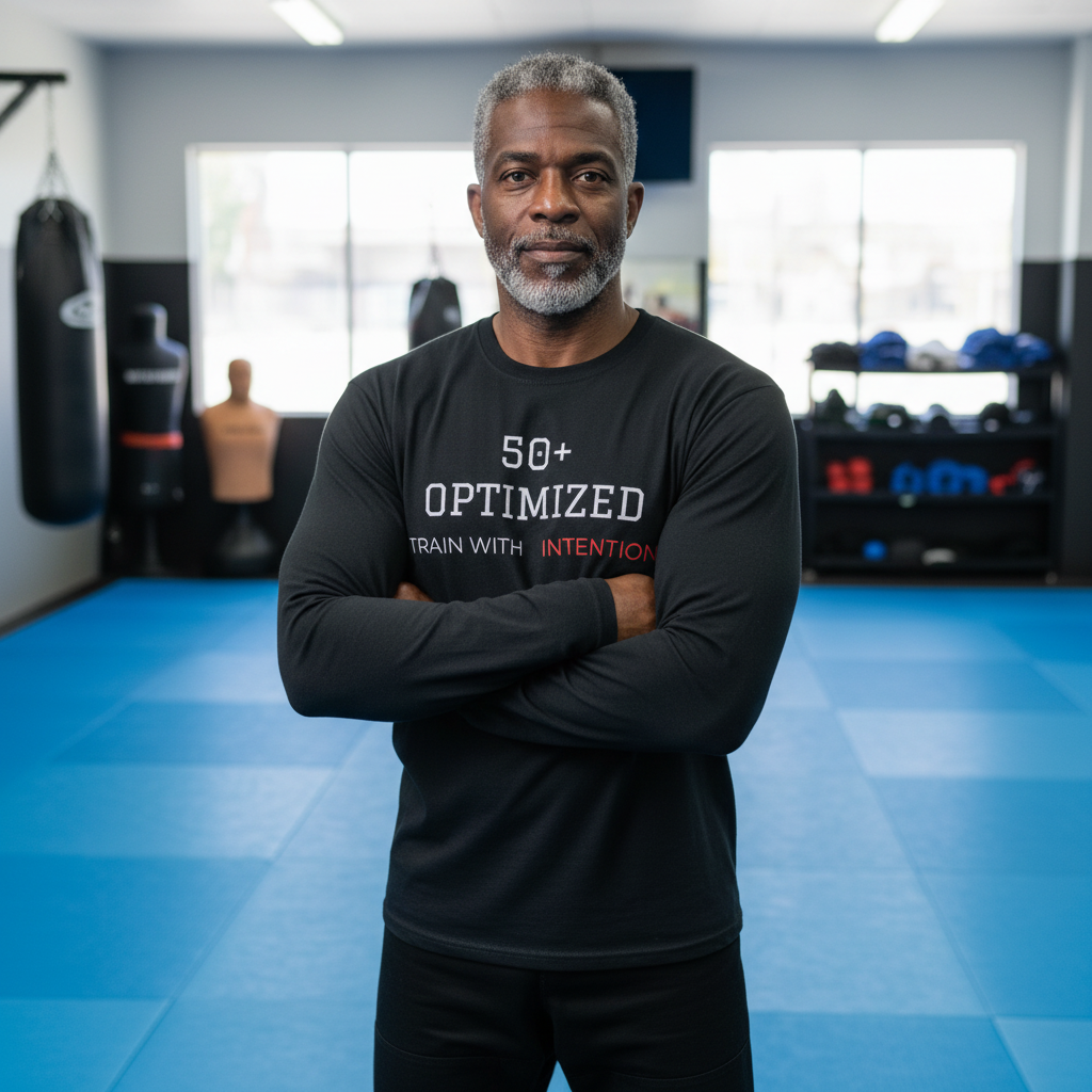 50+ Optimized Long Sleeve Tee – “Train With Intention”